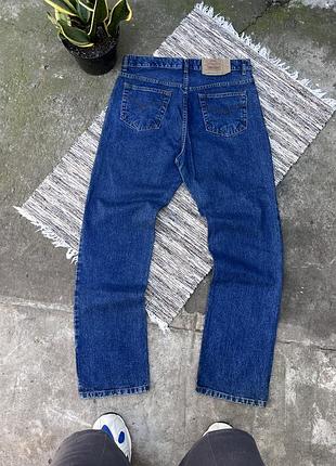 Вінтажні темно сині джинси levis 501 з щільного деніму
