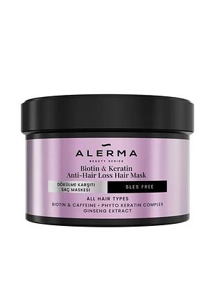 Маска alerma проти випадіння волосся biotin & keratin 240 ml