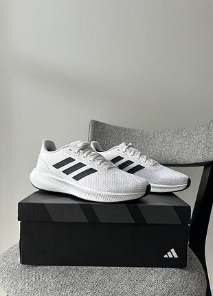 Чоловічі білі спортивні кросівки кеди взуття adidas cloudfoam