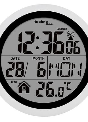Годинник настінний technoline wt3005 bath clock сріблястий (wt3005), для контролю часу вдома й на роботі, для точного відліку часу