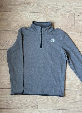 The north face фліска чоловіча m сіра | tnf fleece 1/4 zip