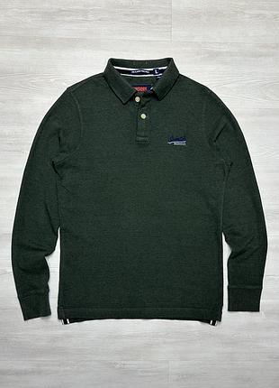 Superdry брендова чоловіча базова кофта лонгслів поло англія 🏴󠁧󠁢󠁥󠁮󠁧󠁿 оригінал