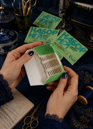Вінтаж! 🪡🧵асорті-10 1980 рік колюбакинський голковий завод набір стальних голок для ручного шиття радянські срср