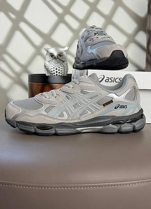 Водонепроникні кросівки asics gel-nyc gtx light grey metallic