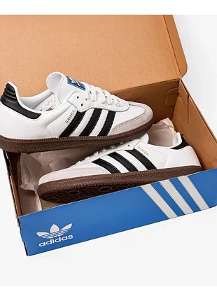Кросівки унісекс adidas samba og white b75806 білі