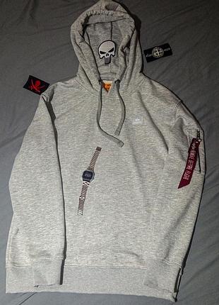 Чоловіче худі alpha industries сіре розмір m