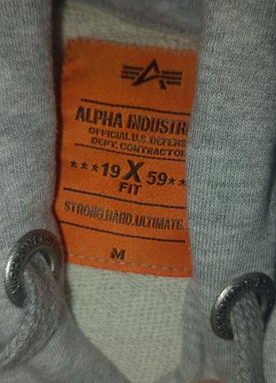 Чоловіче худі alpha industries сіре розмір m 2