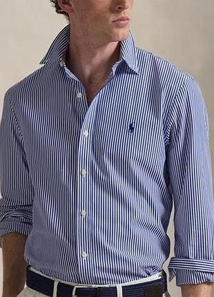 Polo ralph lauren чоловіча сорочка, брендова сорочка в смужку, рубашка