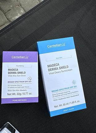 Сонцезахисні креми centellian 24 набір spf 50+ крем 50 мл + стік 22 г