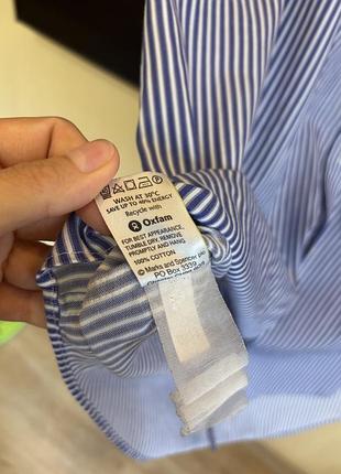 Чоловіча сорочка/рубашка m&s, 100% бавовна, розмір l 6