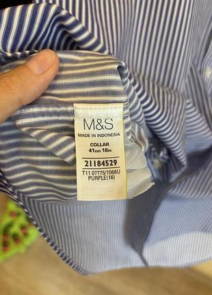 Чоловіча сорочка/рубашка m&s, 100% бавовна, розмір l 5
