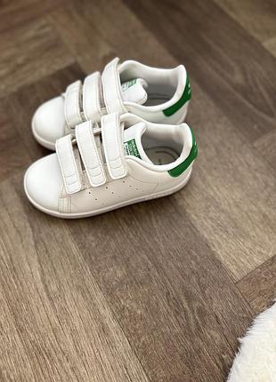 Кросівки для дітей adidas stan smith білі, розмір 27, довжина устілки 16,6 см