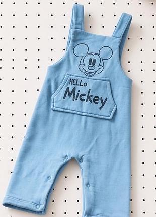 Чоловічки disney mickey mouse блакитний 6-9 місяців