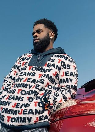 Оригінальна монограмна шерпа анорак tommy jeans