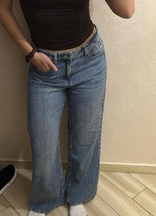 Джинси wide leg h&amp;m