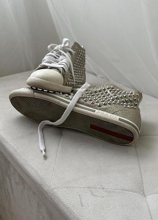 Кеди жіночі prada з шипами 3