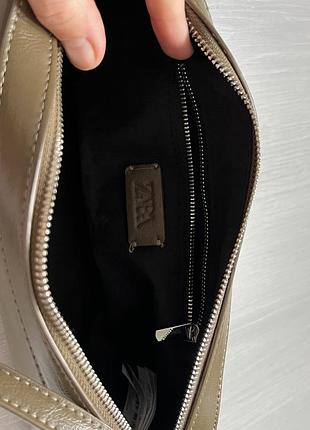 Сумка жіноча zara, коричнева 5