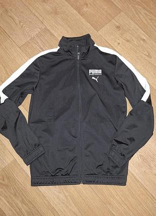 Подростковая спортивная кофта на молнии звезда пума puma оригинал черная в отличном состоянии 158-164 12-14 лет олимпийка
