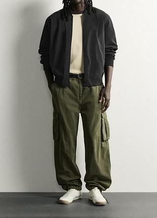 Zara man jacket мужская непромокаемая куртка бомбер демисезон
