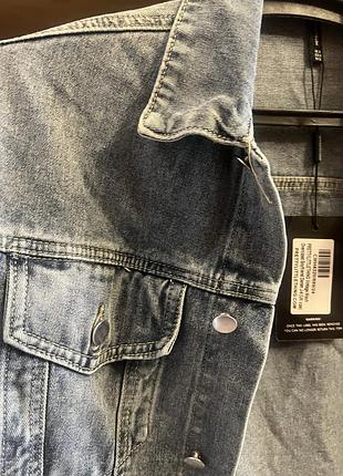 Джинсовая куртка prettylittlething oversized boyfriend denim 2