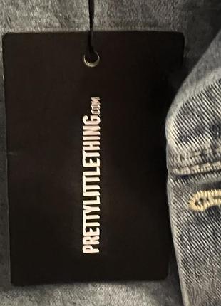Джинсовая куртка prettylittlething oversized boyfriend denim 4