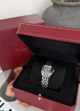 Годинники жіночі cartier panthere medium сріблясті