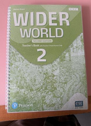 Підручник вивчення мов pearson wider world 2 teacher’s book 2nd edition (англійська, м'яка, pearson видавництво)