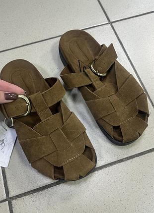 Мюлі жіночі stradivarius коричневі