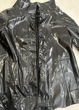 Куртка жіноча zara basic чорна шкіряна 2