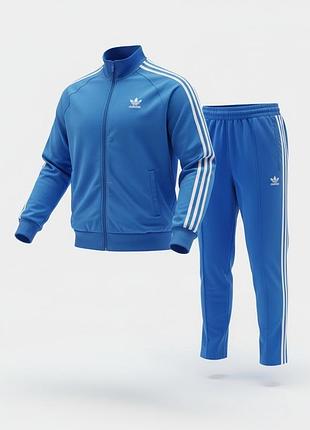 Спортивний костюм adidas originals firebird, синій з білими смугами!