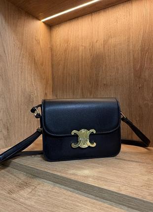 Сумка celine чорна шкіряна