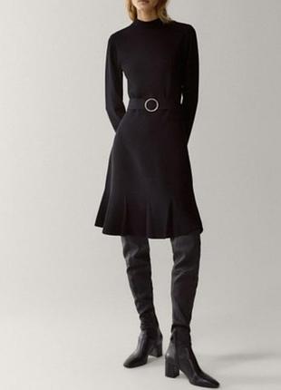 Сукня плаття massimo dutti чорна з довгим рукавом l