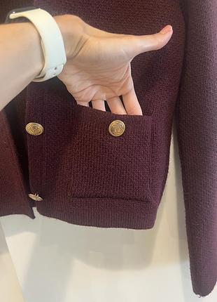 Кардиган zara бордовий 8