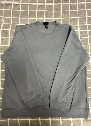 Світшот чоловічий h&m relaxed fit сірий