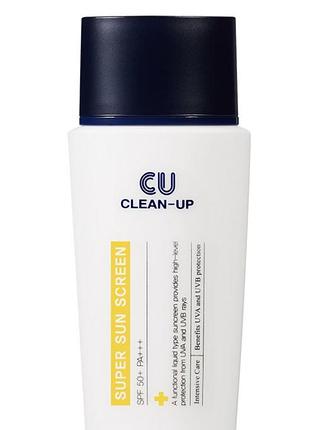Сонцезахисна емульсія cuskin clean-up super sun screen spf 50+ pa+++ 50 мл