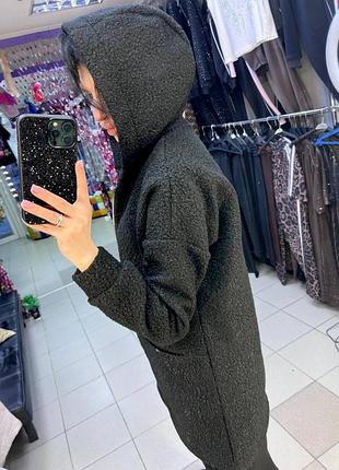Стильний кардиган букле-баранець із капюшоном🖤6 кольорів 3