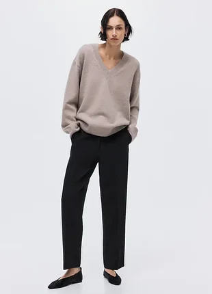 Брюки звуженого крою h&m, чорні, розмір 38-40 eu
