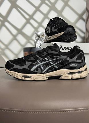 Водонепроникні кросівки asics gel-nyc gtx m black grey beige