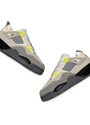 Nike air jordan 4 w retro se grey beige neon