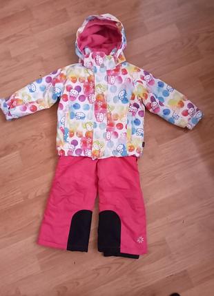Зимовий комбінезон для дівчинки hello kitty, рожевий, розмір 86-92