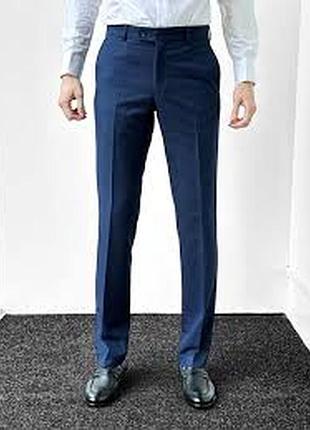Сині костюмні вовняні штани від massimo dutti/ 40/31  низький ріст