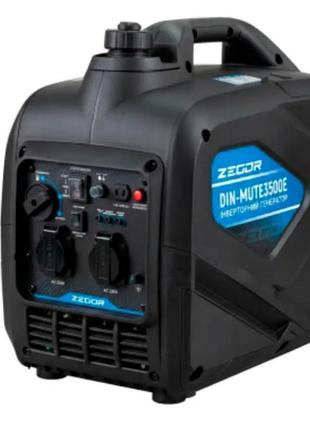 Генератор бензиновий zegor din-mute3500e 3,0/3,5 квт, 4-х тактний, ручний/електростартер