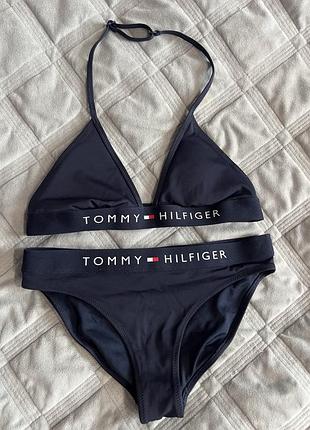 Пляжний одяг жіночий tommy hilfiger роздільний темно-синій