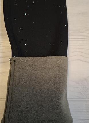 Теплые корректируя лосины с блесками 2