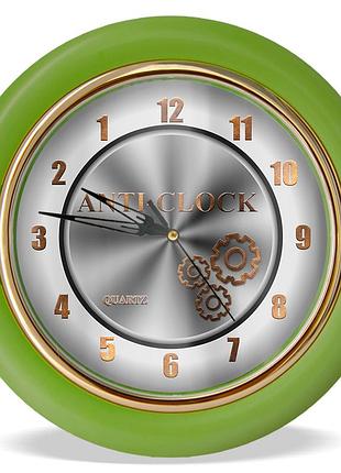 Годинник зі зворотним ходом anti-clock ц011 (зелений)