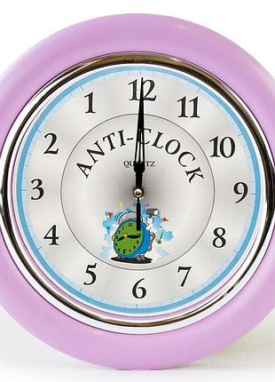 Часы идут в обратную сторону anti-clock (розовый)