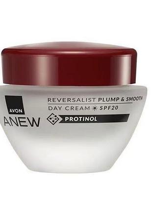 Денний крем для обличчя avon anew protinol "пружність та гладкість" spf20 50 мл