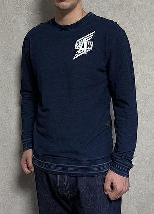 Світшот чоловічий g-star raw стиль вінтажний, синій, розмір l
