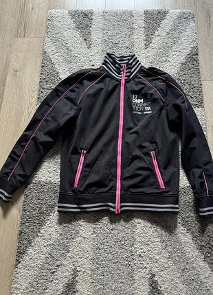 Оригинальная олимпийка jack &amp; jones кофта черная розовая лампасы мастерка l