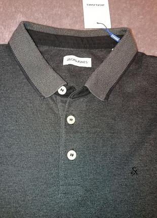 Поло чоловіче jack & jones сіре, розмір l